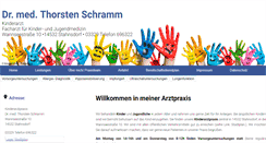 Desktop Screenshot of kinderarztpraxisdrschramm.com