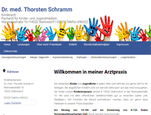 Tablet Screenshot of kinderarztpraxisdrschramm.com